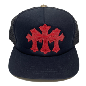 Chrome Hearts Cemetery Trucker Hat – Black-Red